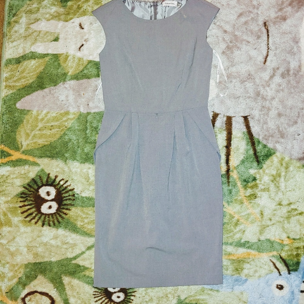 NWOT Calvin Klein Gray Sheath Dress
